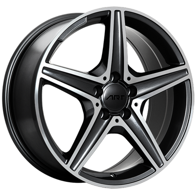 ART - Replica 93 - Black - Gloss Black - Machined Face - 19" x 8", 33 Offset, 5x112 (Bolt Pattern), 66.6mm HUB