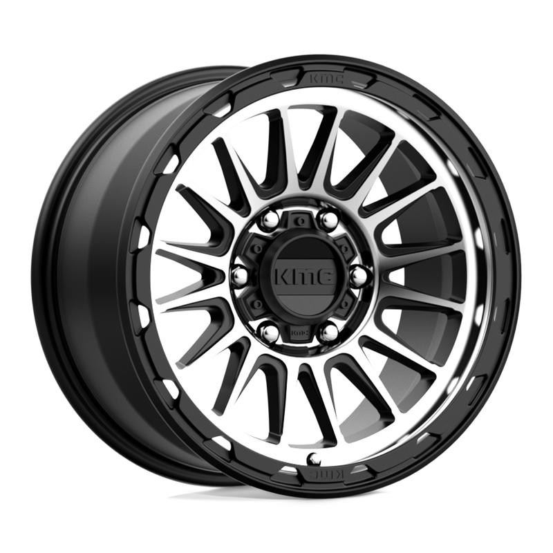 KMC Wheels - KM542 IMPACT - Black - SATIN BLACK MACHINED - 17" x 9", 18 Offset, 6x114.3 (Bolt Pattern), 66.1mm HUB