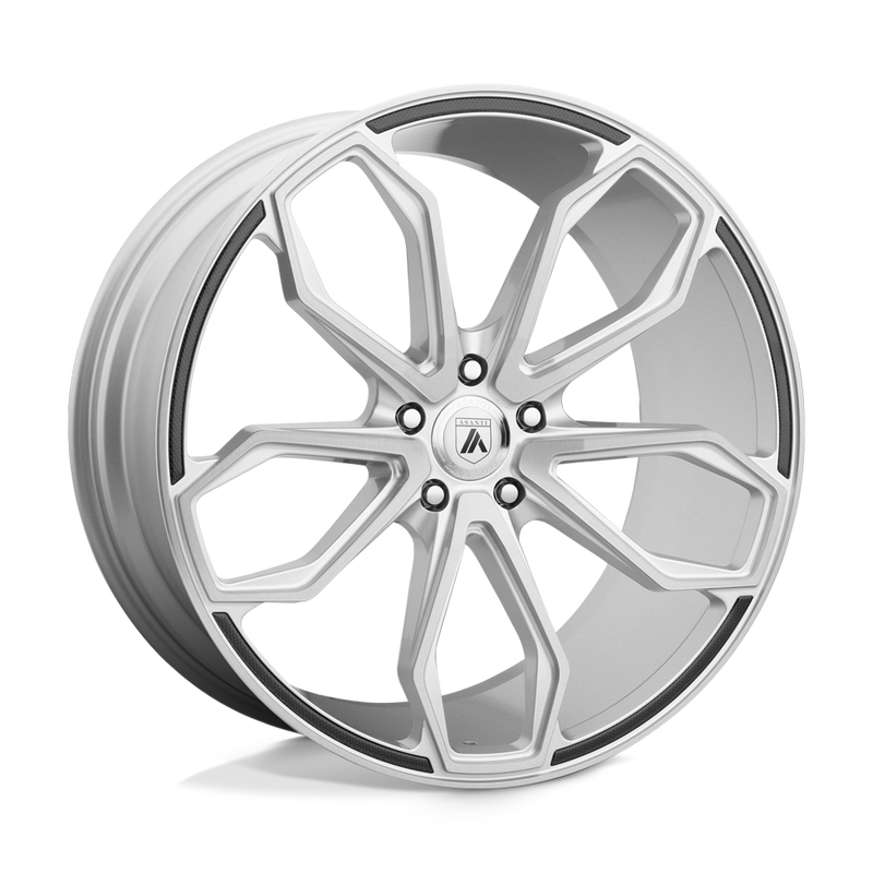 Asanti Black - ABL-19 ATHENA - Silver - Brushed Silver - 20" x 10", 40 Offset, 5x114.3 (Bolt Pattern), 72.6mm HUB