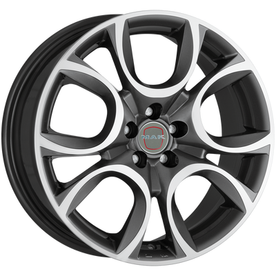 Mak Wheels - TORINO W - Gunmetal - GUN MET-MIRROR FACE - 16" x 6.5", 41_5 Offset, 5x98 (Bolt Pattern), 58.1mm HUB