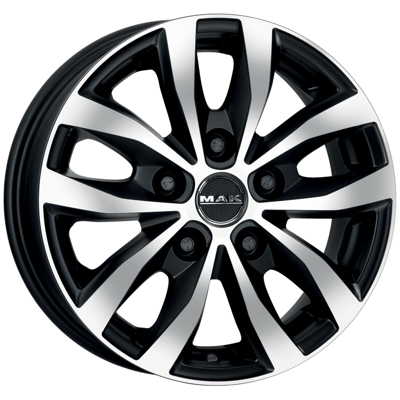 Mak Wheels - LOAD 5 - Black - ICE BLACK - 16" x 6.5", 45 Offset, 5x114.3 (Bolt Pattern), 66.1mm HUB