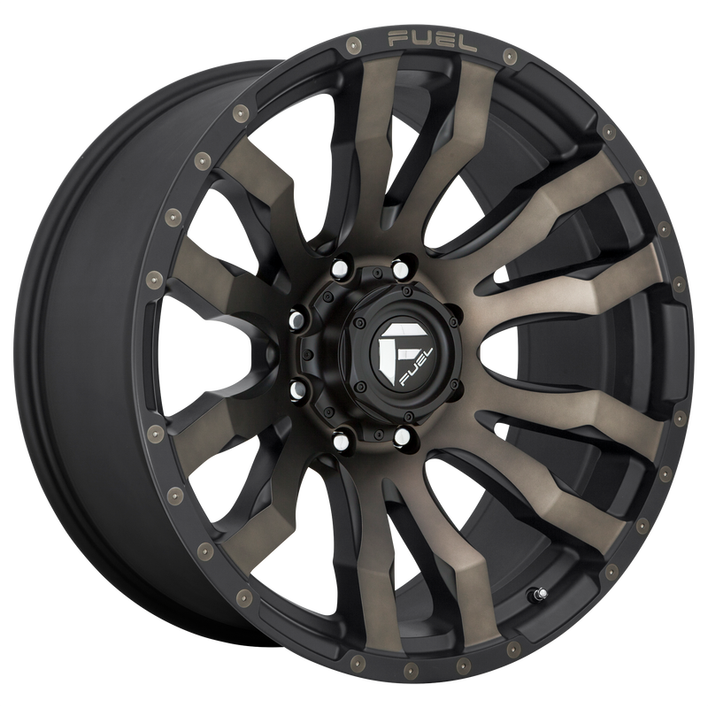 Fuel - D674 BLITZ - Gunmetal - MATTE BLACK DOUBLE DARK TINT - 16" x 8", 1 Offset, 5x139.7 (Bolt Pattern), 108mm HUB