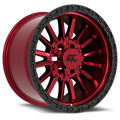 GT Off-Road - CHAMBER - Black Ring / Anodized Red Centre - 18" x 10", -18 Offset, 5x127/139.7 (Bolt pattern), 78.10mm HUB