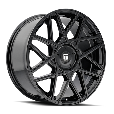 Touren - TR66 - Black - GLOSS BLACK - 17" x 8", 35 Offset, 5x108/114.3 (Bolt Pattern), 72.6mm HUB