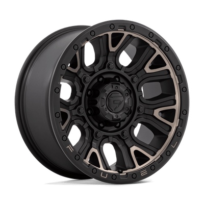 Fuel - D824 TRACTION - Black - MATTE BLACK WITH DOUBLE DARK TINT - 20" x 9", 1 Offset, 8x165.1 (Bolt Pattern), 125.1mm HUB