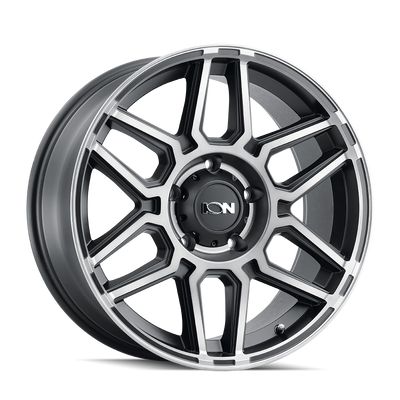 Ion Alloy - 146 - Black - MATTE BLACK WITH MACHINED DART TINT - 20" x 9", 0 Offset, 6x135 (Bolt Pattern), 87.1mm HUB