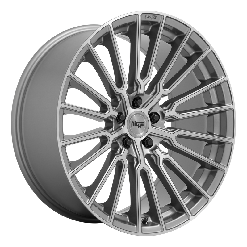 Niche - M251 PREMIO - Gunmetal - PLATINUM - 22" x 10", 3 Offset, 5x120 (Bolt Pattern), 74.1mm HUB