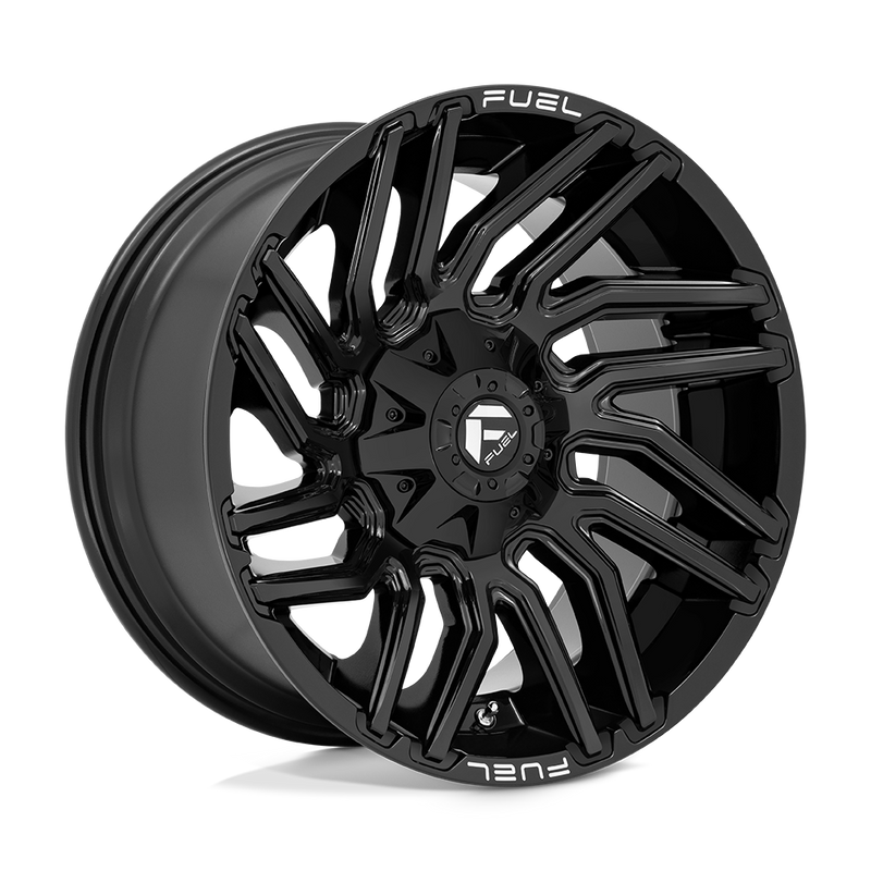 Fuel - D776 TYPHOON - Black - GLOSS BLACK - 20" x 10", -18 Offset, 6x135/139.7 (Bolt Pattern), 106.1mm HUB