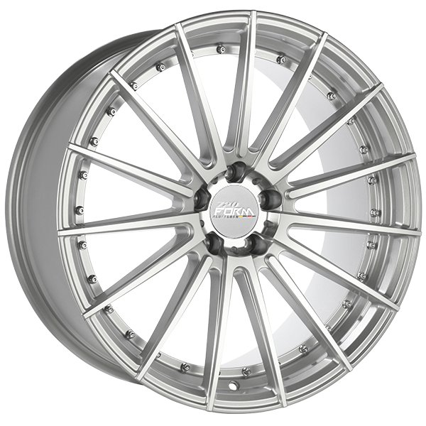 720 Form - RF3-V - Silver - Silver - Machined Face - 22" x 10.5", 40 Offset, 5x112 (Bolt Pattern), 66.6mm HUB