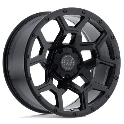 Black Rhino - OVERLAND - Black - MATTE BLACK - 18" x 9.5", -18 Offset, 5x127 (Bolt Pattern), 71.5mm HUB