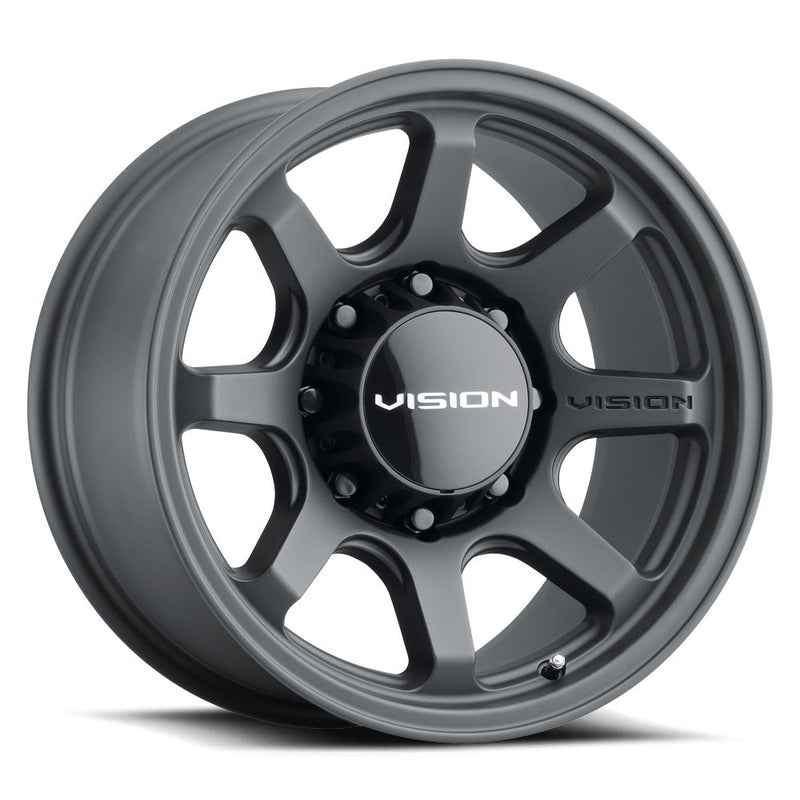Vision Wheel Off-Road - 351 FLOW - Black - Satin Black - 16" x 8", 0 Offset, 8x165.1 (Bolt Pattern), 125.2mm HUB