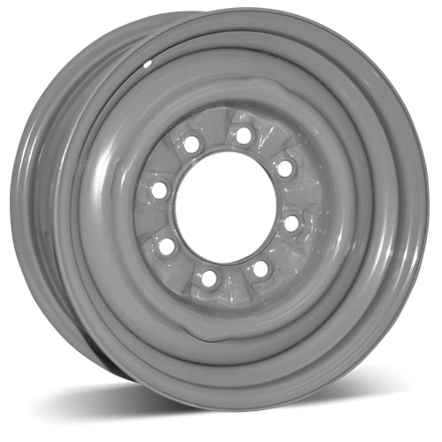 RSSW - Steel - Silver - Silver - 16" x 6", 12 Offset, 8x165.1 (Bolt Pattern), 125mm HUB