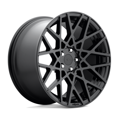 Rotiform - R112 BLQ - Black - MATTE BLACK - 18" x 8.5", 35 Offset, 5x112 (Bolt Pattern), 66.6mm HUB