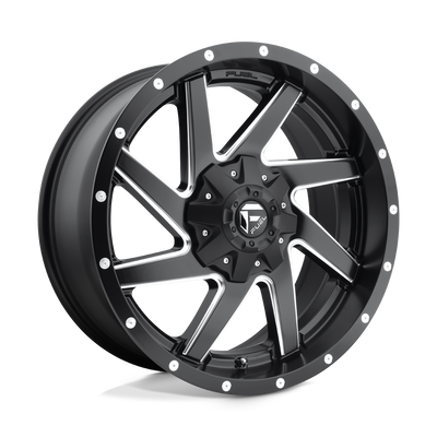 Fuel - D594 RENEGADE - Black - MATTE BLACK MILLED - 20" x 10", -18 Offset, 5x139.7/150 (Bolt Pattern), 110.1mm HUB