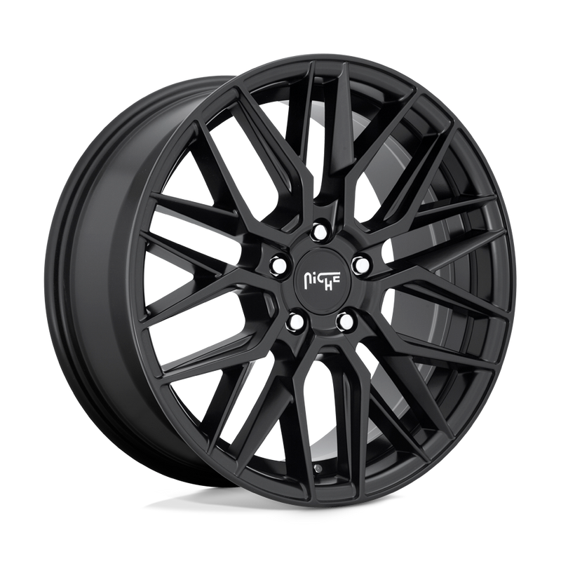 Niche - M190 GAMMA - Black - MATTE BLACK - 18" x 8", 42 Offset, 5x112 (Bolt Pattern), 66.6mm HUB