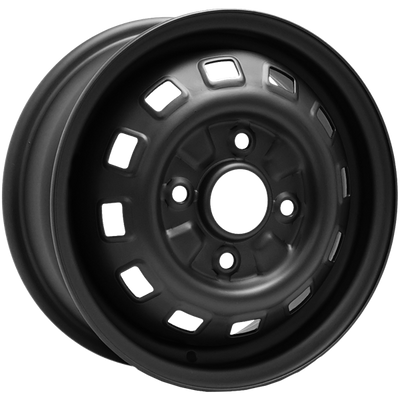 Envy Wheels - NX4 STEEL WHEEL - Black - FLAT BLACK - 13" x 5", 47 Offset, 4x114.3 (Bolt Pattern), 67.1mm HUB