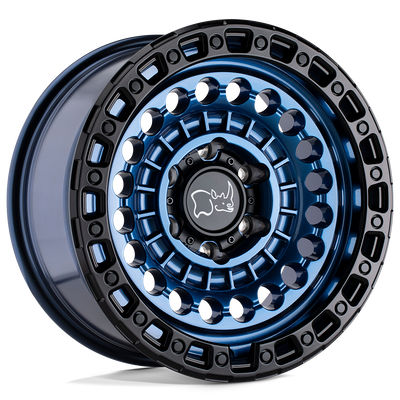 Black Rhino - SENTINEL - COBALT BLUE WITH BLACK RING - 17" x 8.5", -18 Offset, 8x165.1 (Bolt Pattern), 125.1mm HUB