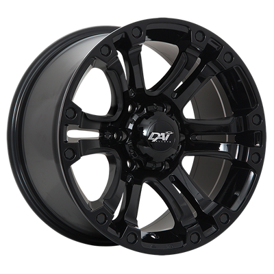 Dai Alloys - Crusher - Black - Gloss Black - 17" x 9", 20 Offset, 6x139.7 (Bolt Pattern), 108.1mm HUB