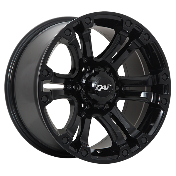 Dai Alloys - Crusher - Black - Gloss Black - 17" x 9", 20 Offset, 6x139.7 (Bolt Pattern), 108.1mm HUB