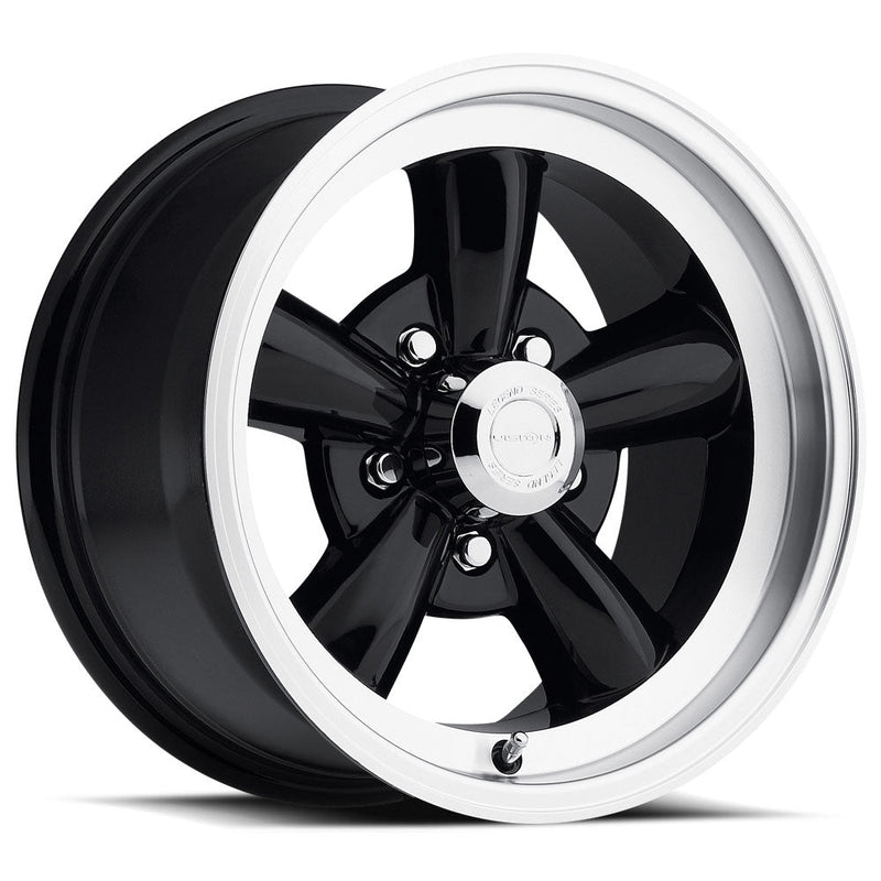 Vision Wheel American Muscle - 141 LEGEND 5 - Black - Gloss Black Machined Lip - 15" x 8", 0 Offset, 5x139.7 (Bolt Pattern), 87.1mm HUB