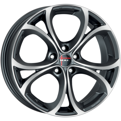 Mak Wheels - LARIO - Gunmetal - GUN MET-MIRROR FACE - 20" x 8", 33 Offset, 5x110 (Bolt Pattern), 65.1mm HUB
