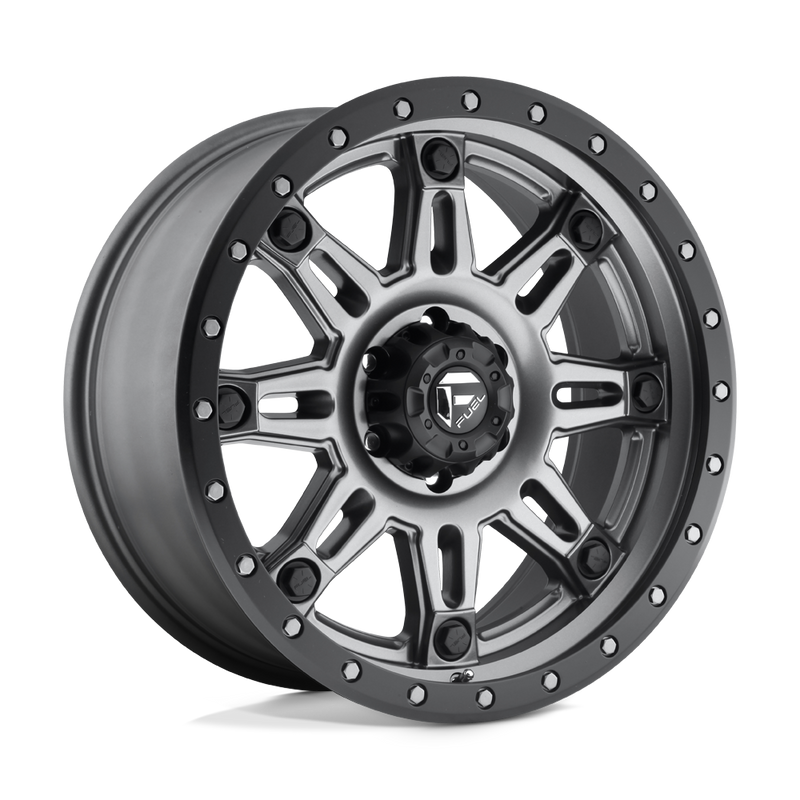 Fuel - D568 HOSTAGE III - Gunmetal - MATTE GUN METAL BLACK BEAD RING - 20" x 9", 1 Offset, 6x139.7 (Bolt Pattern), 108mm HUB