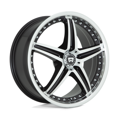 Motegi - MR107 D5S - Black - Gloss Black Machined - 18" x 8", 42 Offset, 5x112 (Bolt Pattern), 72.6mm HUB