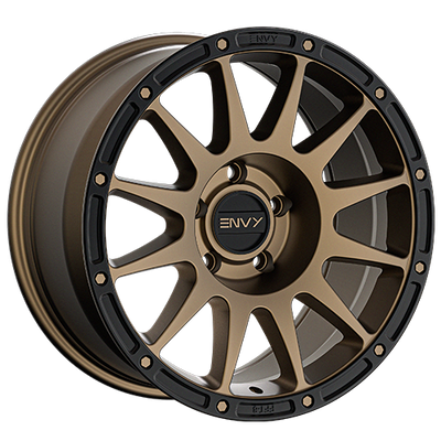 Envy Wheels - FFT8BZ - Bronze - BRONZE / BLACK LIP - 18" x 9", 0 Offset, 5x127 (Bolt Pattern), 71.5mm HUB