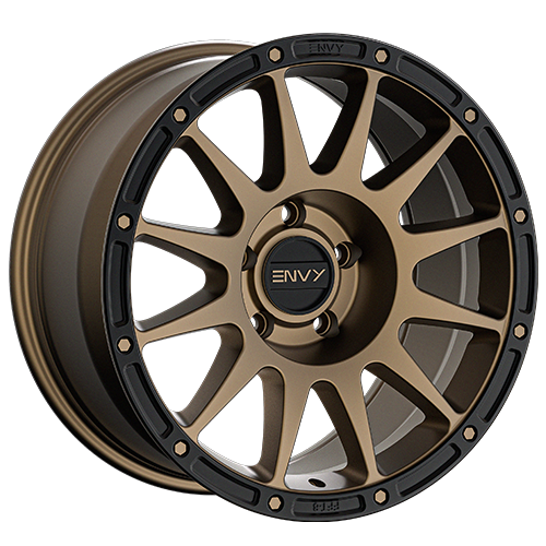 Envy Wheels - FFT8BZ - Bronze - BRONZE / BLACK LIP - 18" x 9", 0 Offset, 5x127 (Bolt Pattern), 71.5mm HUB