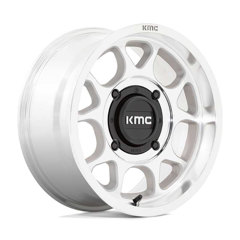 KMC Powersports - KS137 TORO S UTV - Silver - MACHINED - 15" x 7", 10 Offset, 4x156 (Bolt Pattern), 115.1mm HUB