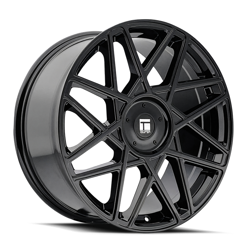 Touren - TR66 - Black - GLOSS BLACK - 18" x 8", 35 Offset, 5x112/120 (Bolt Pattern), 74.1mm HUB
