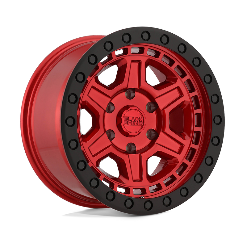 Black Rhino - RENO - CANDY RED WITH BLACK RING & BOLTS - 17" x 9", 0 Offset, 6x135 (Bolt Pattern), 87.1mm HUB