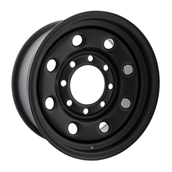 Envy Wheels - NX4 STEEL WHEEL - Black - FLAT BLACK - 16" x 7", 6 Offset, 8x170 (Bolt Pattern), 125mm HUB