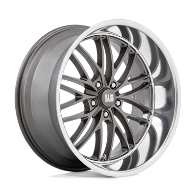 US Mag - U139 SANTA CRUZ - Gunmetal - ANTHRACITE WITH DIAMOND CUT LIP - 22" x 10.5", 0 Offset, 5x127 (Bolt Pattern), 78.1mm HUB