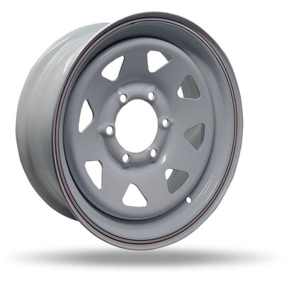 DTD - Trailer - White - White - 16" x 6", 0 Offset, 6x139.7 (Bolt Pattern), 108.8mm HUB