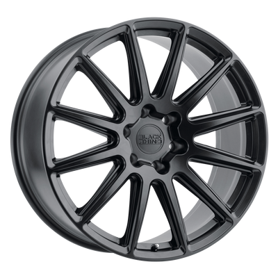 Black Rhino - WAZA - Gunmetal - MATTE BLACK - 22" x 10.5", 35 Offset, 5x120 (Bolt Pattern), 76.1mm HUB