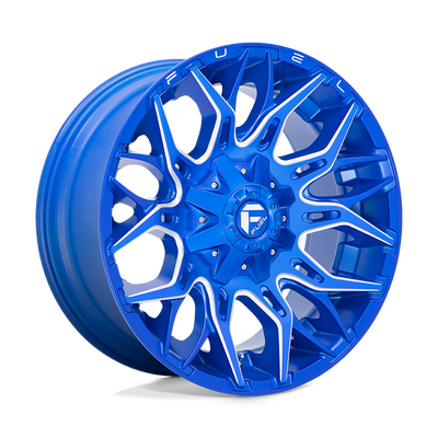 Fuel - D770 TWITCH - ANODIZED BLUE MILLED - 20" x 10", -18 Offset, 5x139.7/150 (Bolt Pattern), 110.1mm HUB