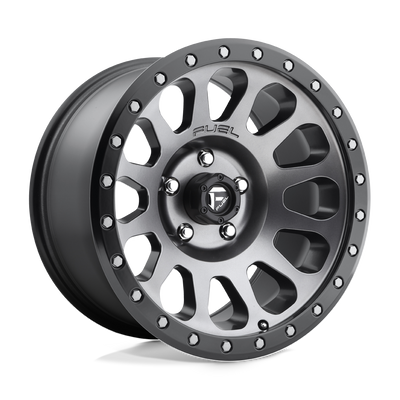 Fuel - D601 VECTOR - Gunmetal - MATTE GUN METAL BLACK BEAD RING - 17" x 9", -12 Offset, 6x139.7 (Bolt Pattern), 108mm HUB