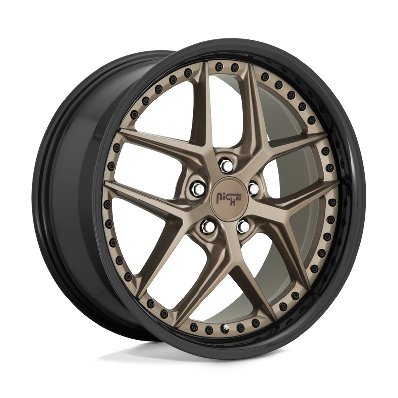 Niche - M227 VICE - Bronze - MATTE BRONZE BLACK BEAD RING - 20" x 9", 35 Offset, 5x114.3 (Bolt Pattern), 72.6mm HUB