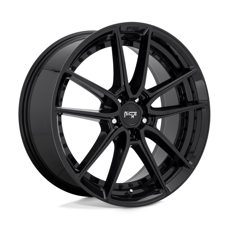 Niche - M223 DFS - Black - GLOSS BLACK - 17" x 8", 40 Offset, 5x114.3 (Bolt Pattern), 72.6mm HUB