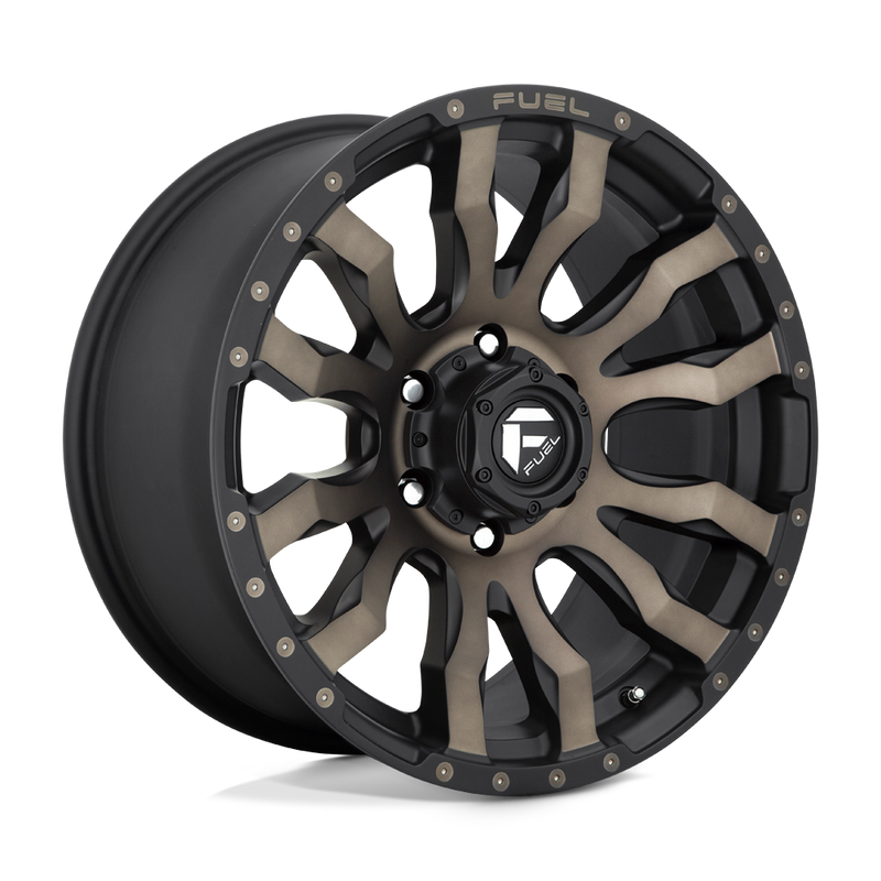 Fuel - D674 BLITZ - Black - MATTE BLACK DOUBLE DARK TINT - 20" x 10", -18 Offset, 5x127 (Bolt Pattern), 71.5mm HUB