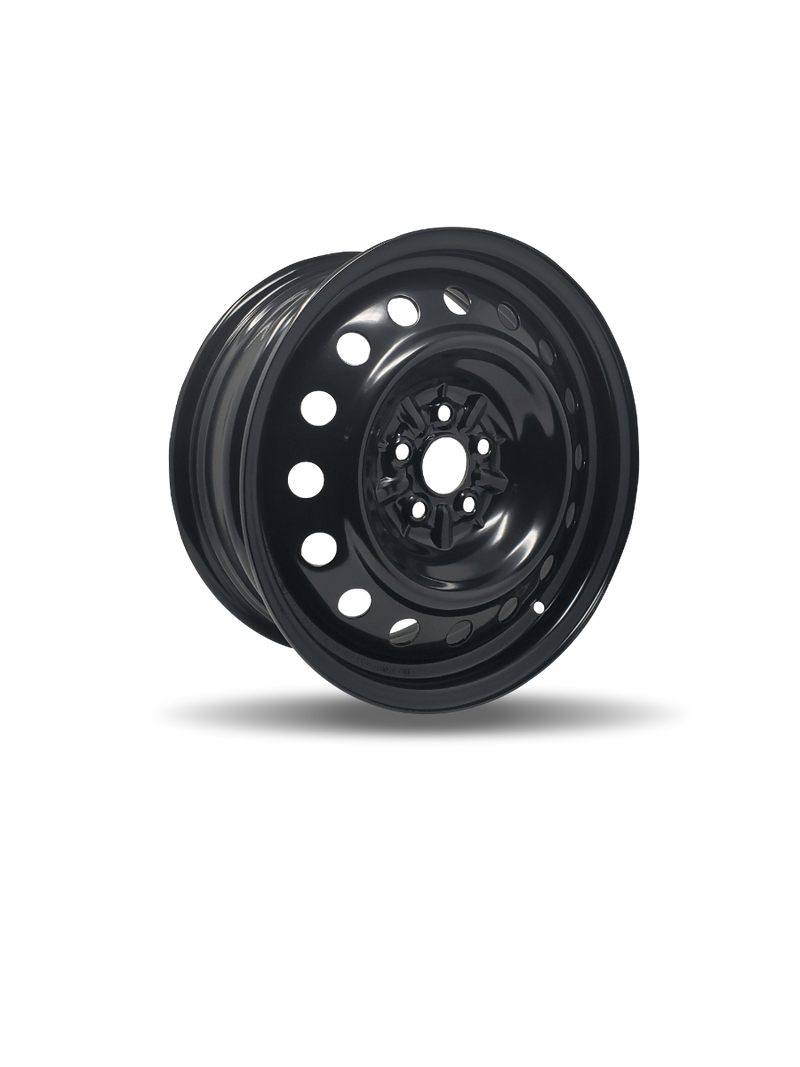 DTD - Steel - Black - Black - 16" x 6.5", 45 Offset, 5x100 (Bolt Pattern), 54.1mm HUB
