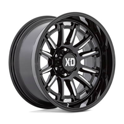 XD Series - XD865 PHOENIX - Black - GLOSS BLACK MILLED - 20" x 9", 18 Offset, 5x127 (Bolt Pattern), 71.5mm HUB