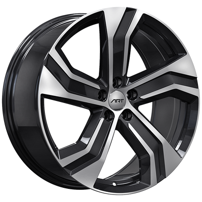 ART - Replica 236 - Black - Gloss Black - Machined Face - 20" x 8.5", 38 Offset, 5x108 (Bolt Pattern), 63.4mm HUB