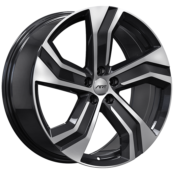 ART - Replica 236 - Black - Gloss Black - Machined Face - 20" x 8.5", 38 Offset, 5x108 (Bolt Pattern), 63.4mm HUB