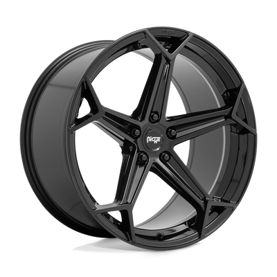 Niche - N258 ARROW - Black - GLOSS BLACK - 20" x 9", 25 Offset, 5x114.3 (Bolt Pattern), 72.6mm HUB