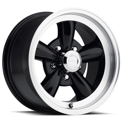 Vision Wheel American Muscle - 141 LEGEND 5 - Black - Gloss Black Machined Lip - 17" x 9", 0 Offset, 5x120.65 (Bolt Pattern), 83mm HUB