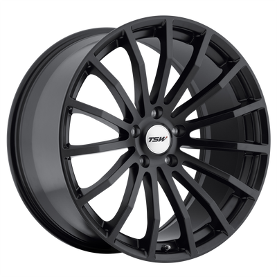 TSW Wheels - MALLORY - Gunmetal - MATTE BLACK - 18" x 8", 45 Offset, 5x112 (Bolt Pattern), 72.1mm HUB