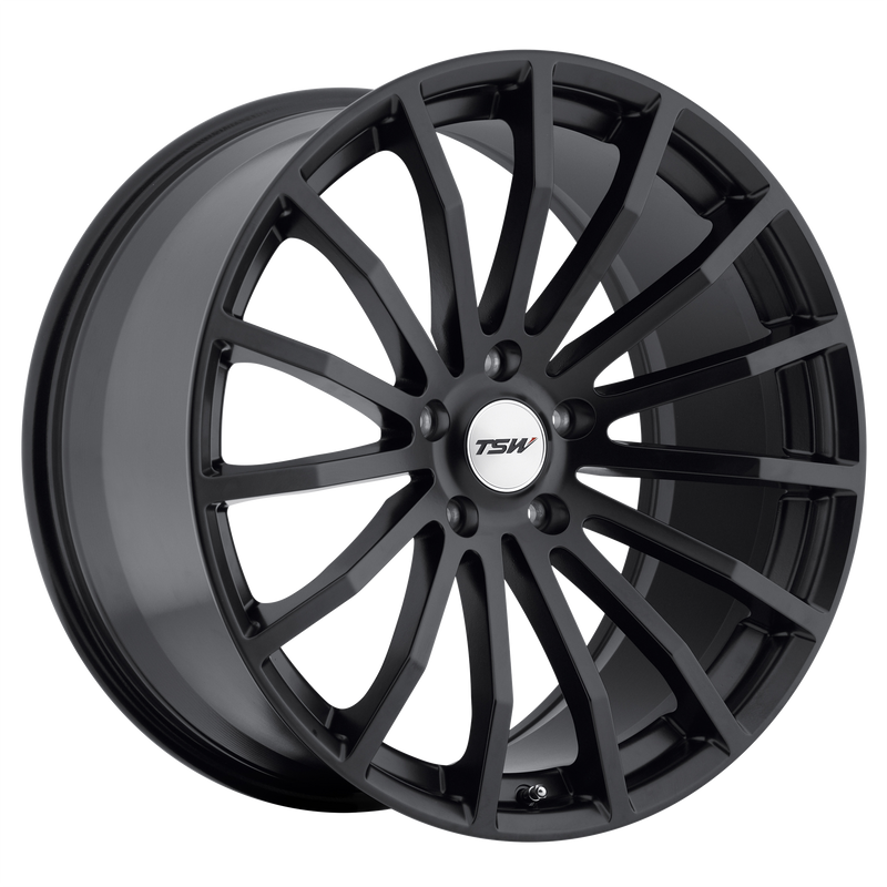 TSW Wheels - MALLORY - Gunmetal - MATTE BLACK - 18" x 8", 45 Offset, 5x112 (Bolt Pattern), 72.1mm HUB