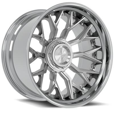 Sentali - BFX2 - Polished - Polished Lip / Brushed Centre - 22" x 12", -44 Offset, 8x165.1/170 (Bolt pattern), 125.20mm HUB